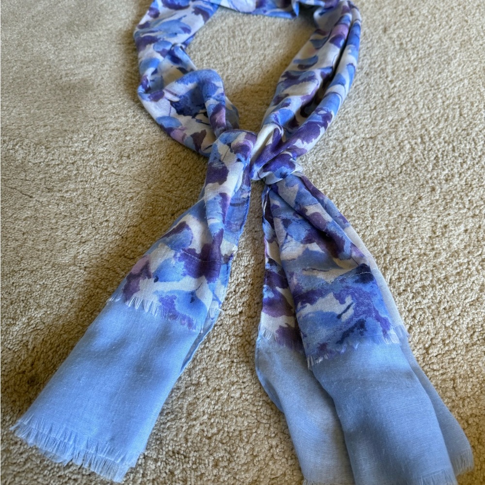 Simply Vera Vera Wang Blue and Purple Floral Scarf. New without tags.  Never wor